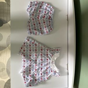 Kissy kissy red white and blue baby girls set